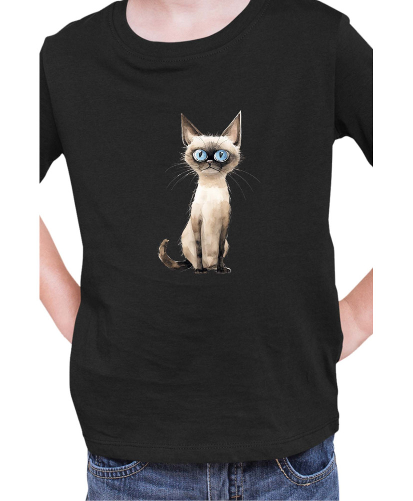 Детска Тениска Funny Cats Breeds Siamese