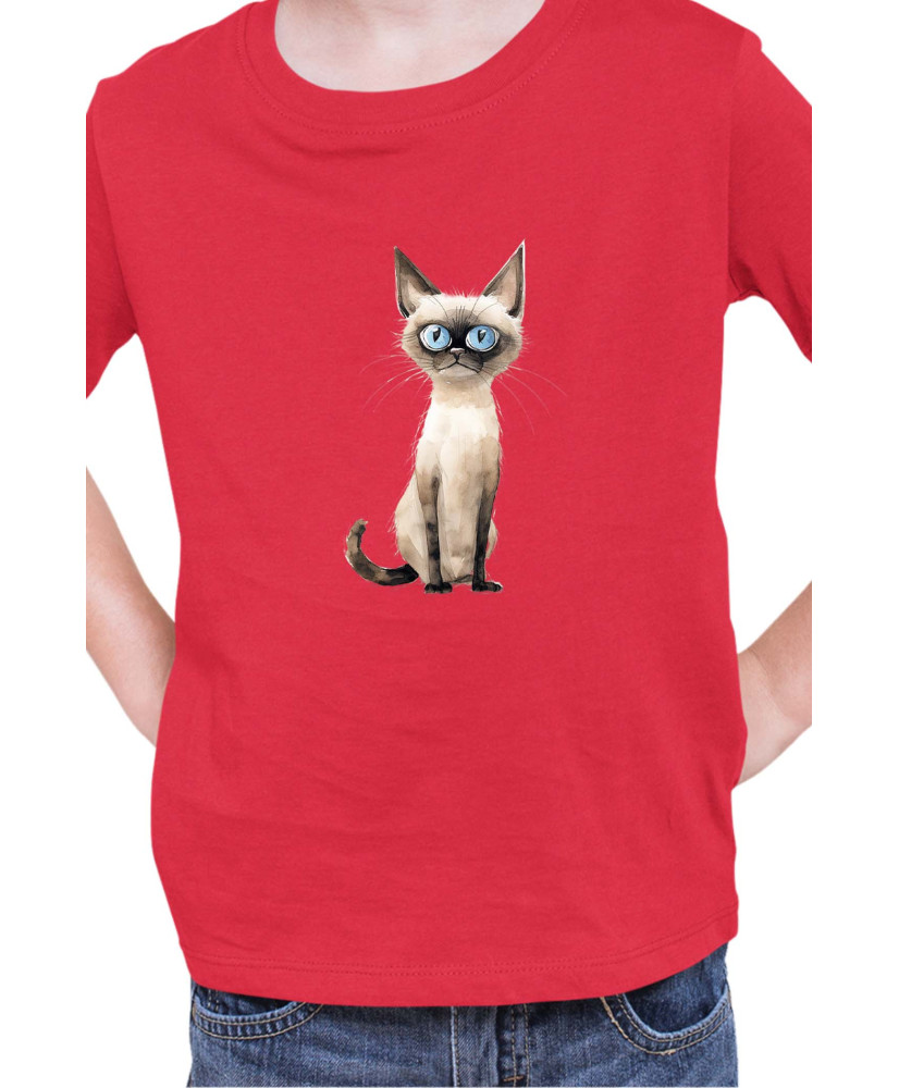 Детска Тениска Funny Cats Breeds Siamese