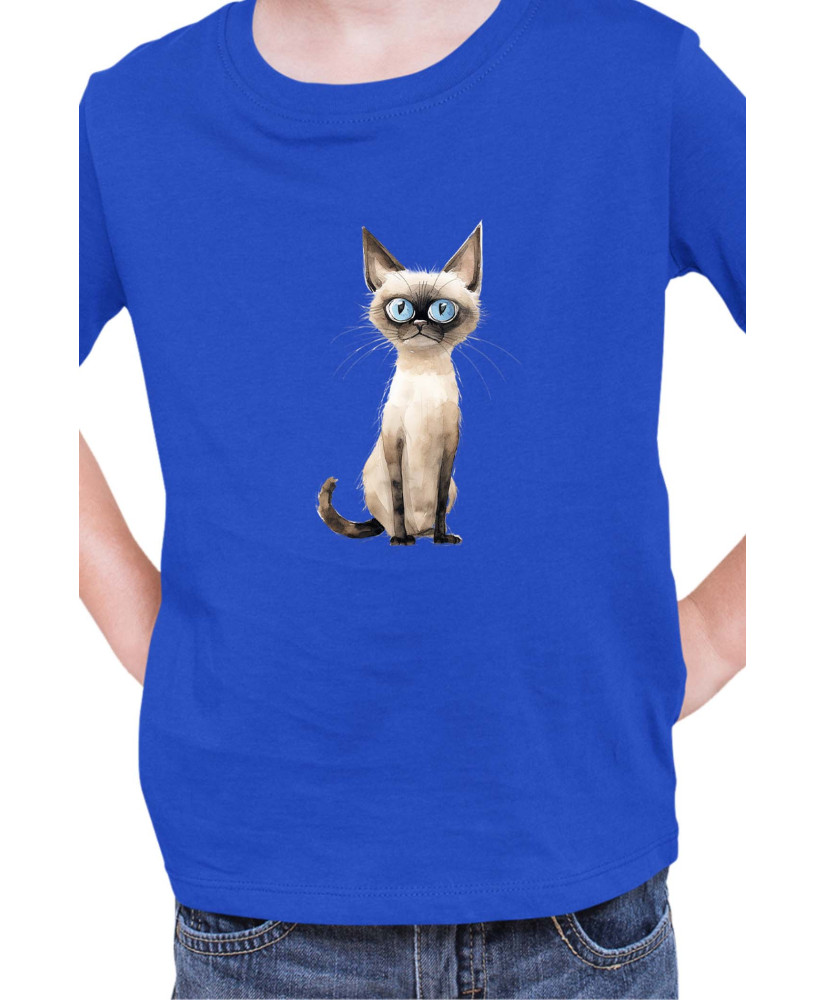 Детска Тениска Funny Cats Breeds Siamese