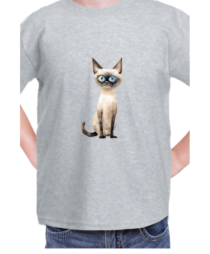 Детска Тениска Funny Cats Breeds Siamese