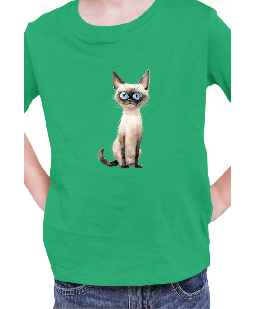 Детска Тениска Funny Cats Breeds Siamese