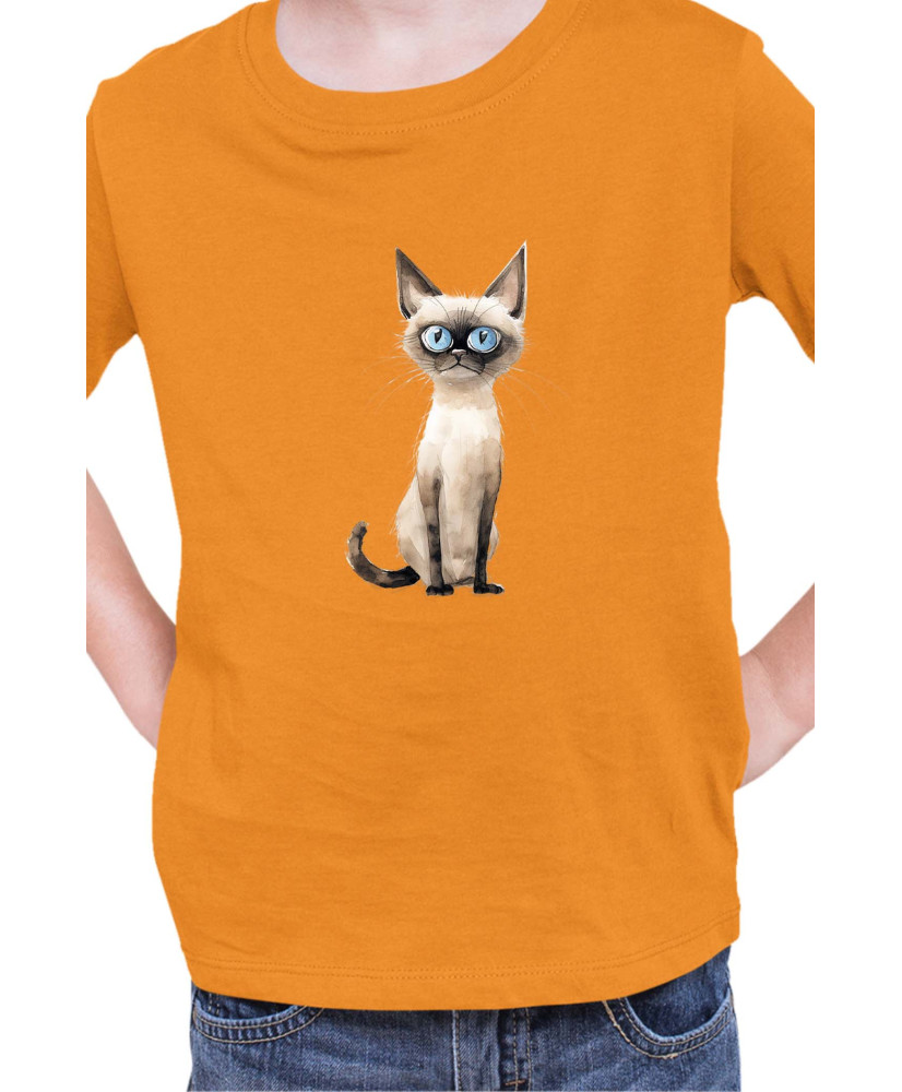 Детска Тениска Funny Cats Breeds Siamese