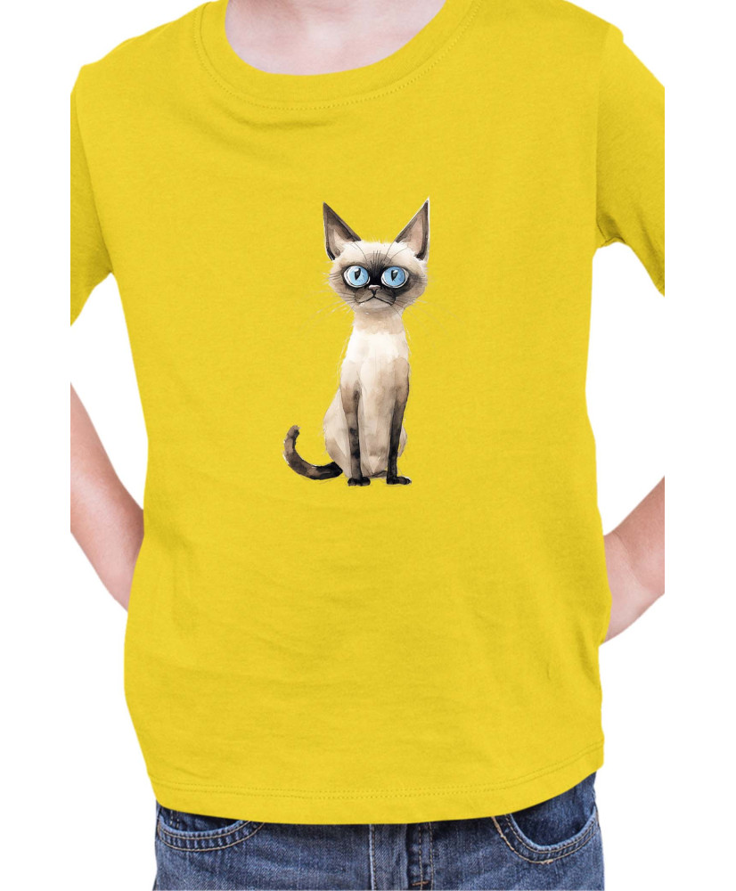 Детска Тениска Funny Cats Breeds Siamese