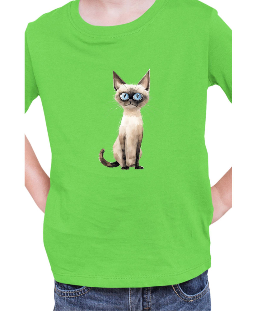 Детска Тениска Funny Cats Breeds Siamese