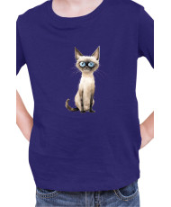 Детска Тениска Funny Cats Breeds Siamese
