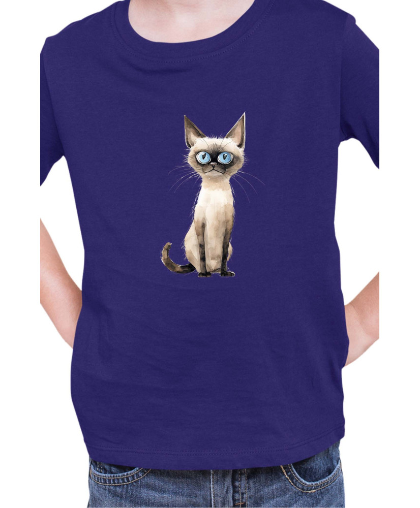 Детска Тениска Funny Cats Breeds Siamese