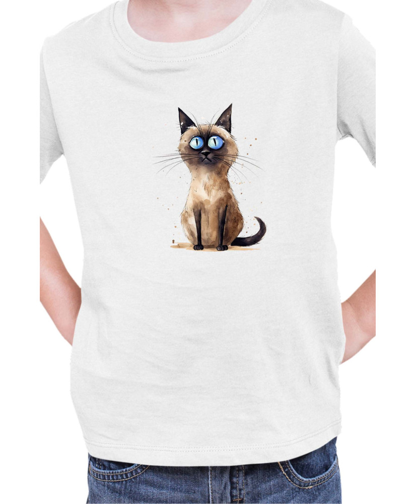 Детска Тениска Funny Cats Breeds Thai