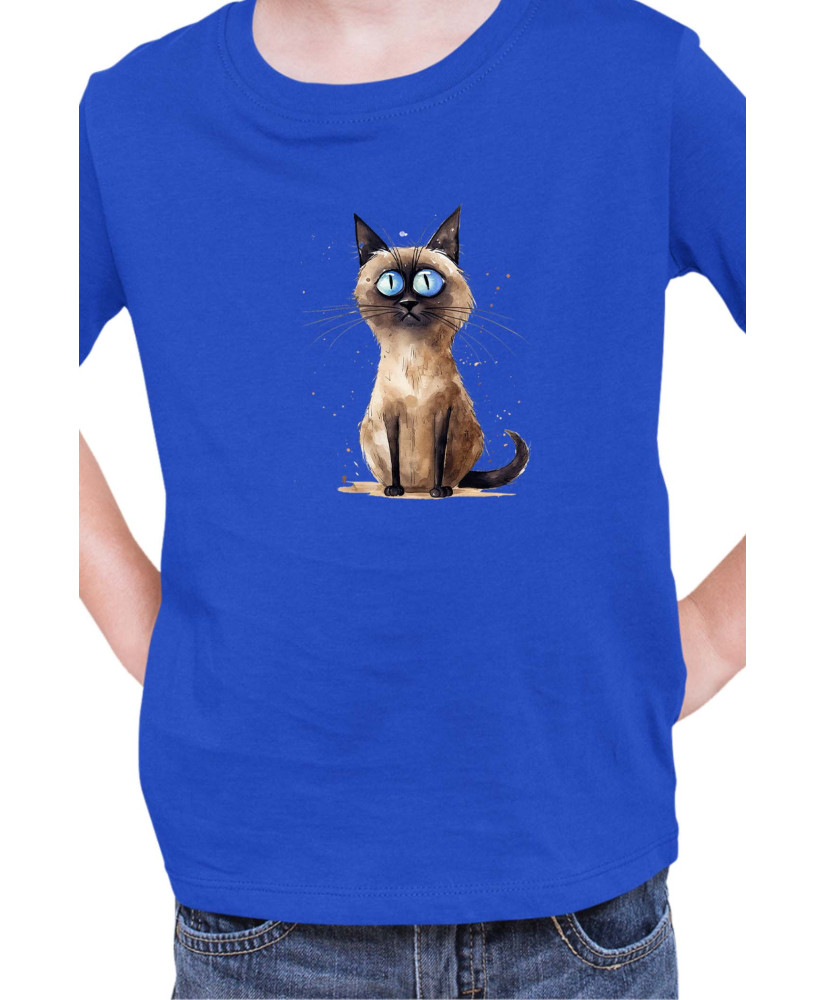 Детска Тениска Funny Cats Breeds Thai