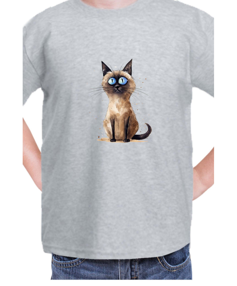 Детска Тениска Funny Cats Breeds Thai