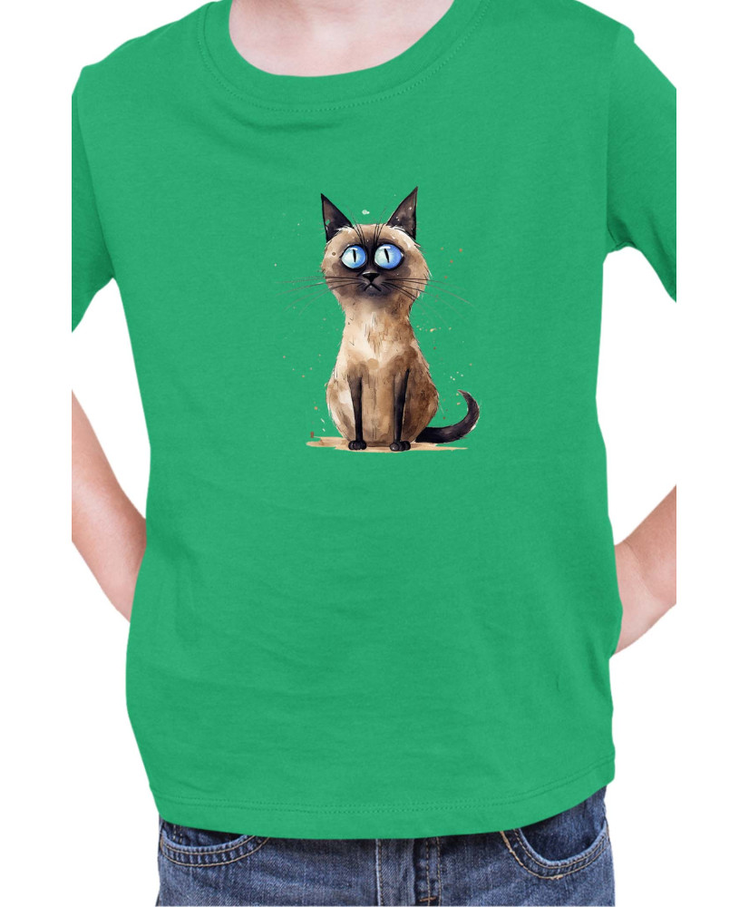 Детска Тениска Funny Cats Breeds Thai