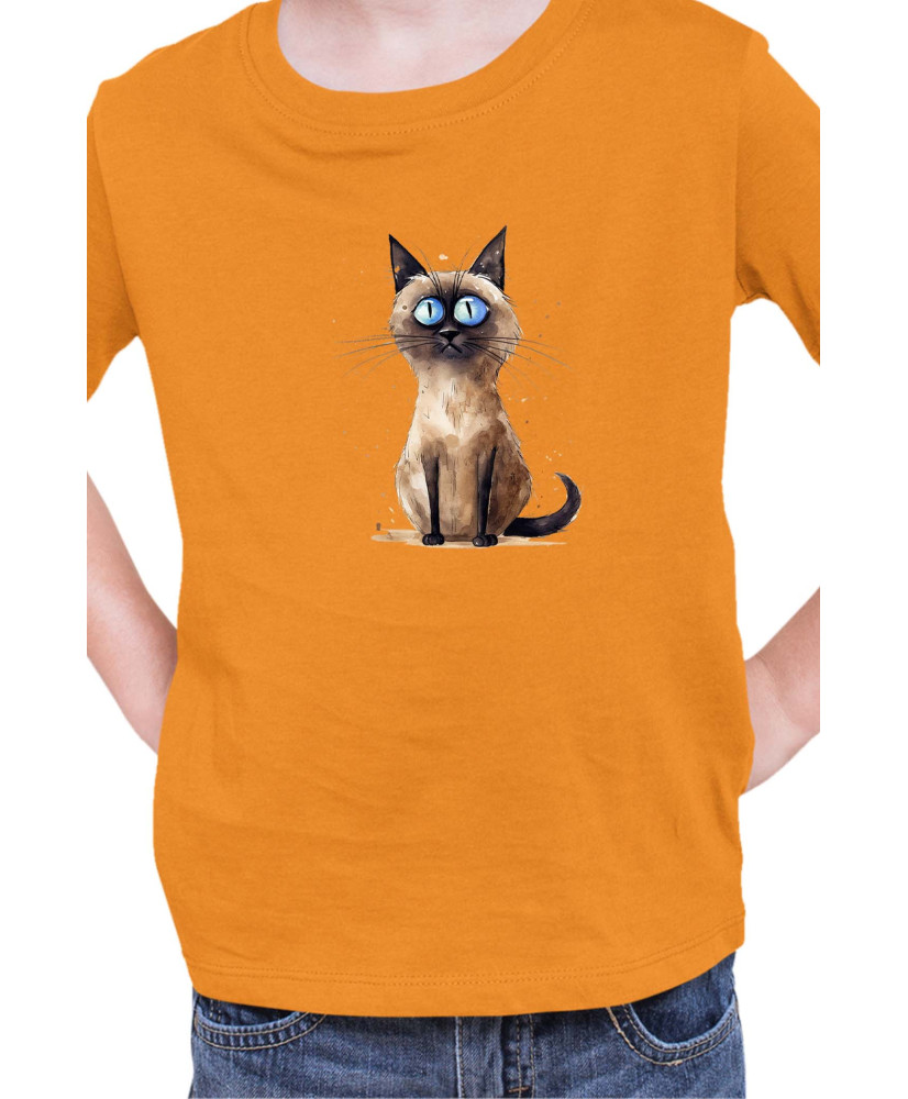Детска Тениска Funny Cats Breeds Thai