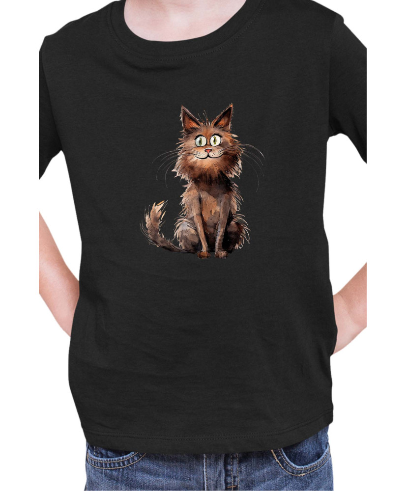Детска Тениска Funny Cats Breeds York Chocolate