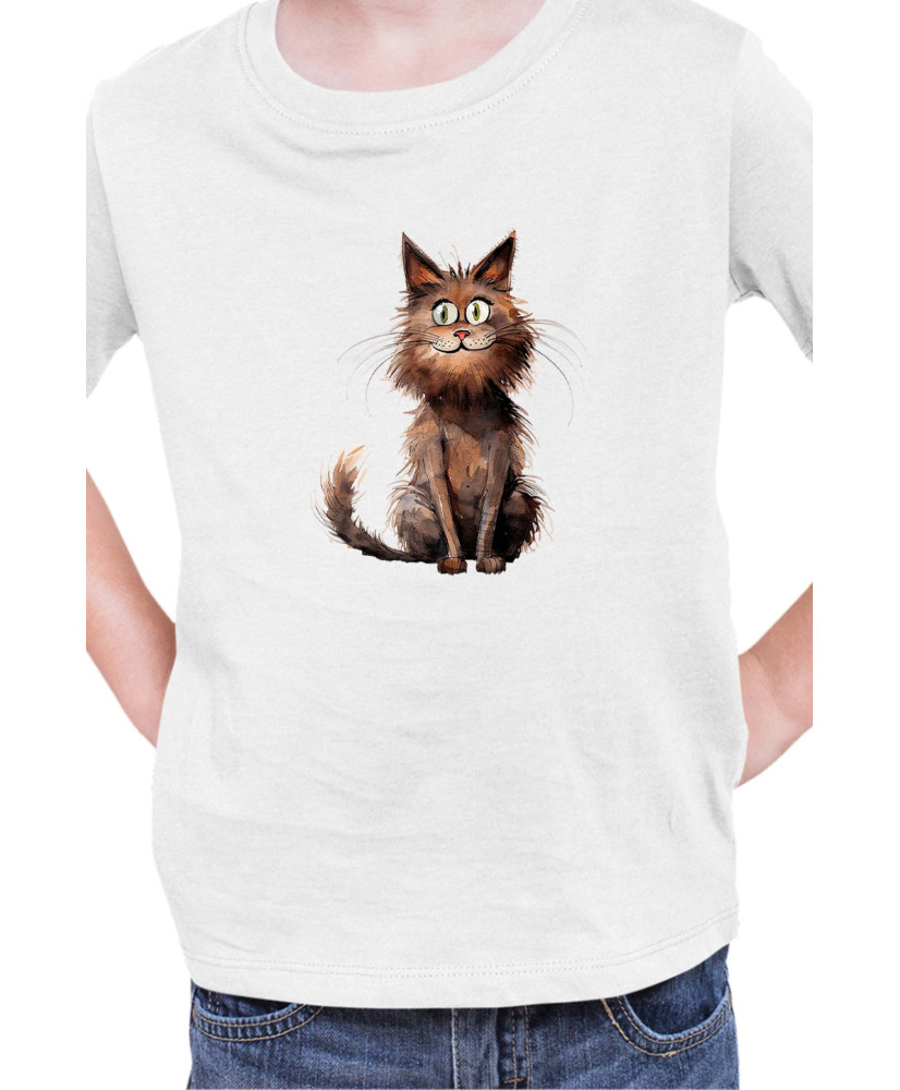 Детска Тениска Funny Cats Breeds York Chocolate