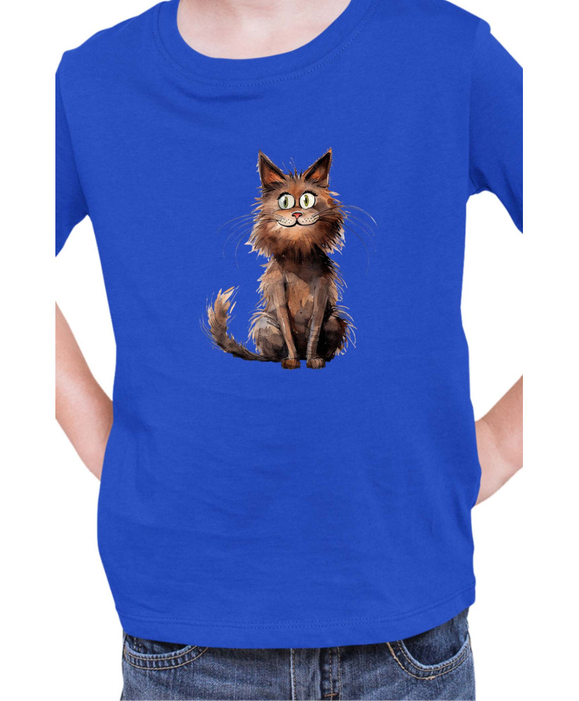 Детска Тениска Funny Cats Breeds York Chocolate