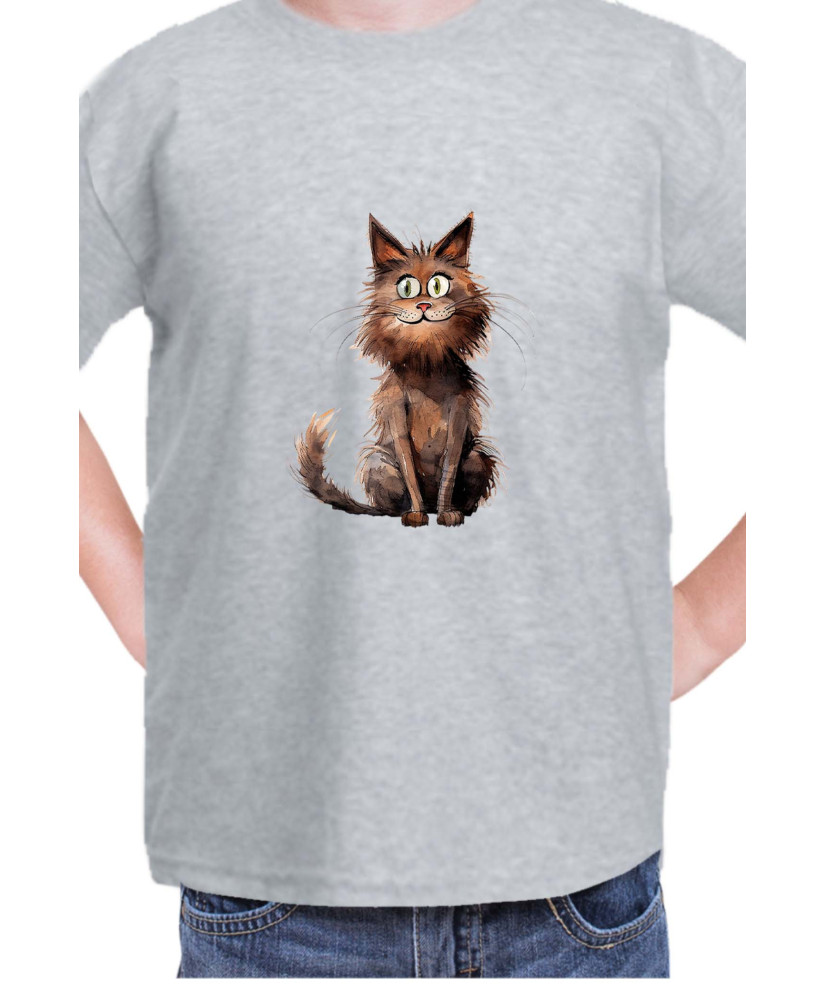 Детска Тениска Funny Cats Breeds York Chocolate