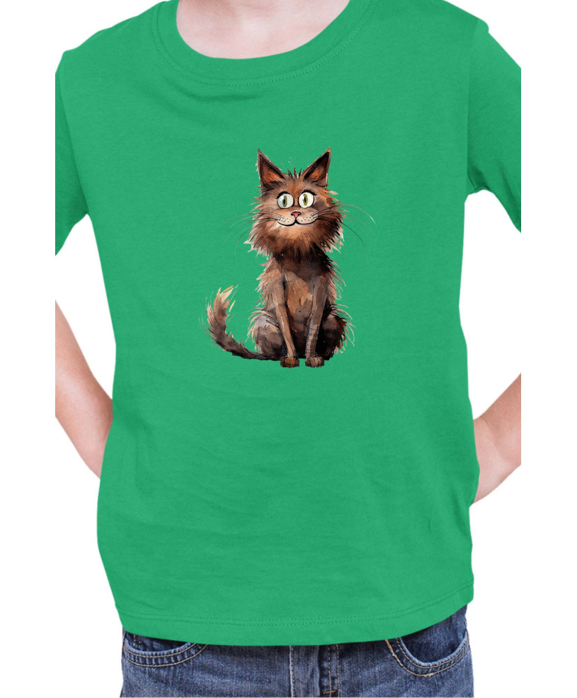 Детска Тениска Funny Cats Breeds York Chocolate