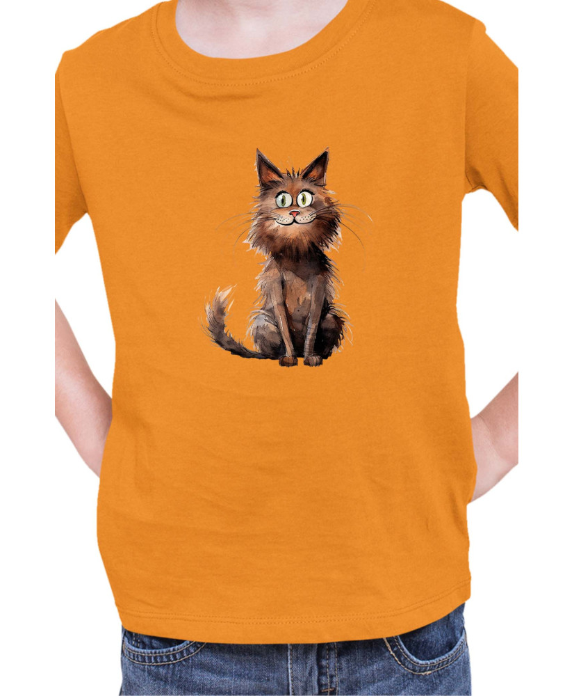 Детска Тениска Funny Cats Breeds York Chocolate