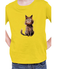 Детска Тениска Funny Cats Breeds York Chocolate