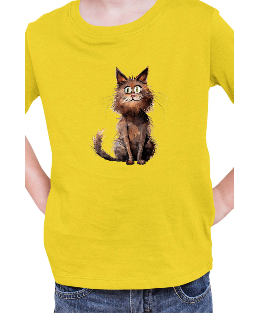 Детска Тениска Funny Cats Breeds York Chocolate