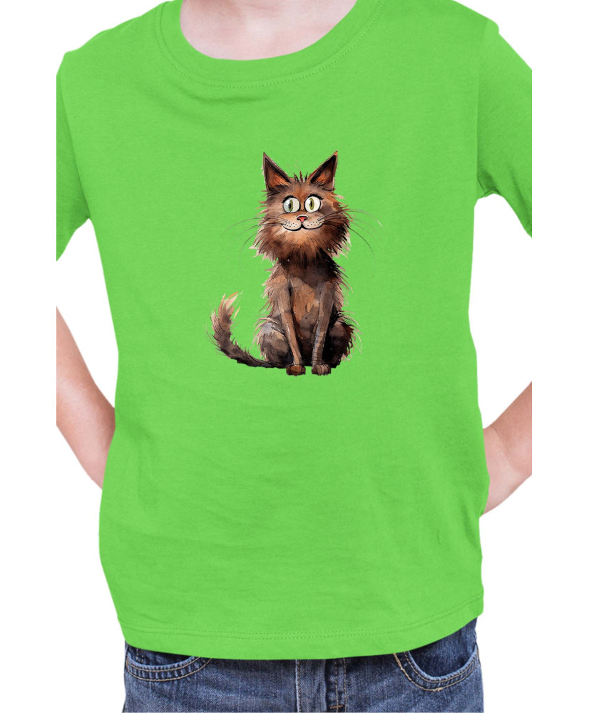 Детска Тениска Funny Cats Breeds York Chocolate