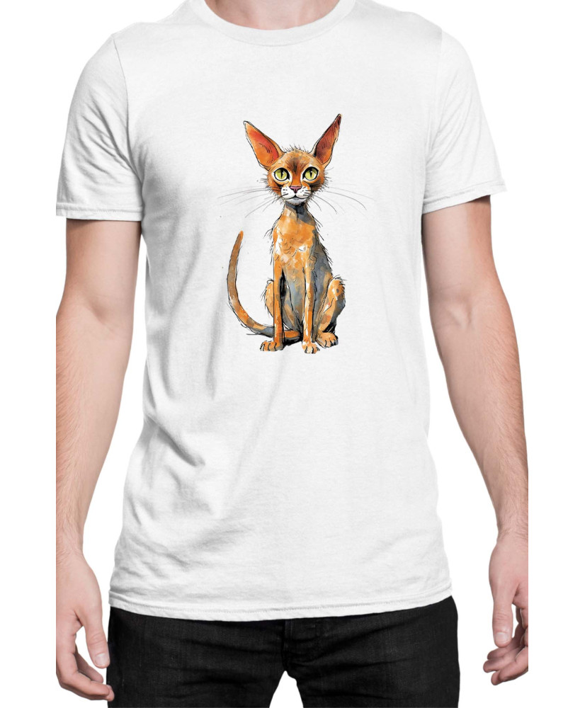 Мъжка Тениска Funny Cats Breeds Abyssinian 2
