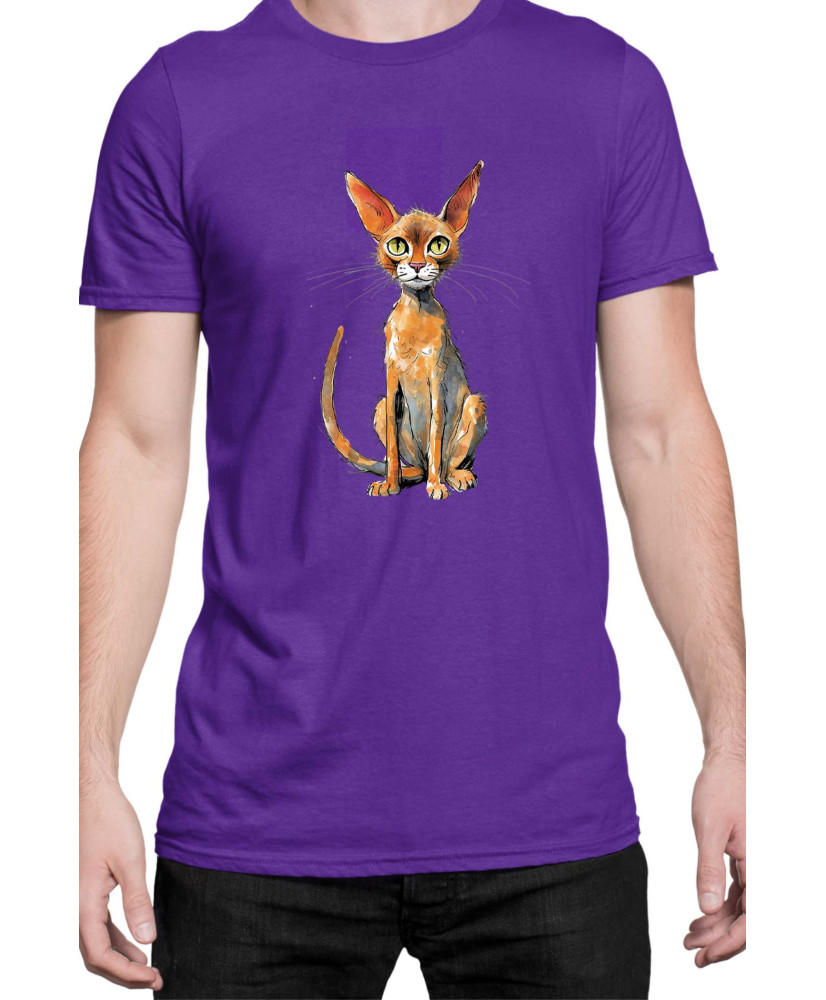 Мъжка Тениска Funny Cats Breeds Abyssinian 2