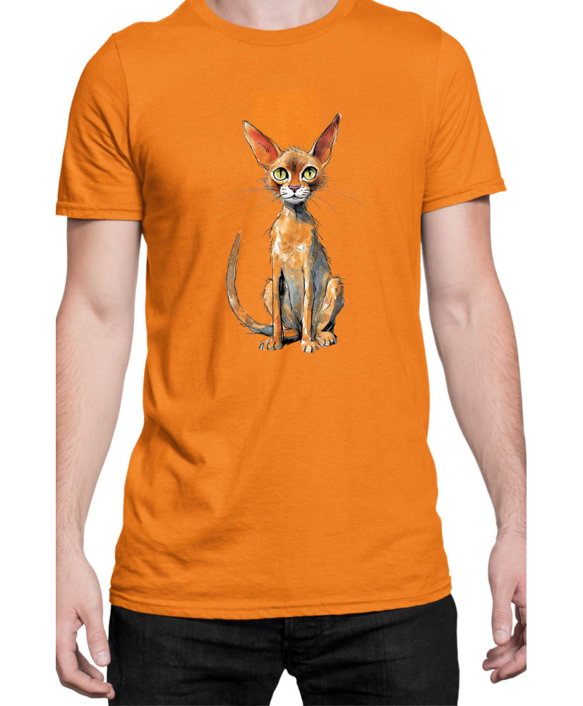 Мъжка Тениска Funny Cats Breeds Abyssinian 2