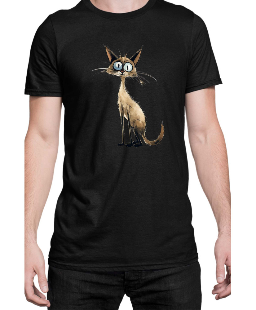 Мъжка Тениска Funny Cats Breeds Balinese 1