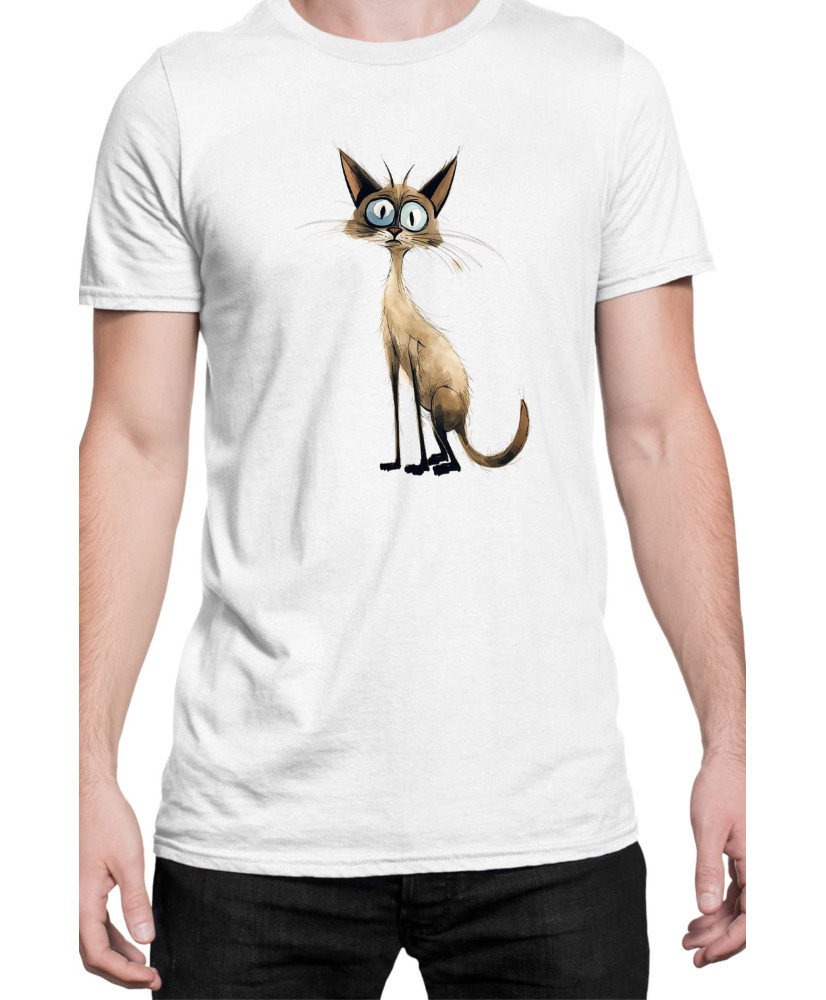 Мъжка Тениска Funny Cats Breeds Balinese 1