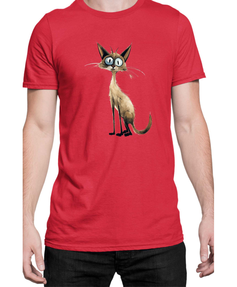 Мъжка Тениска Funny Cats Breeds Balinese 1