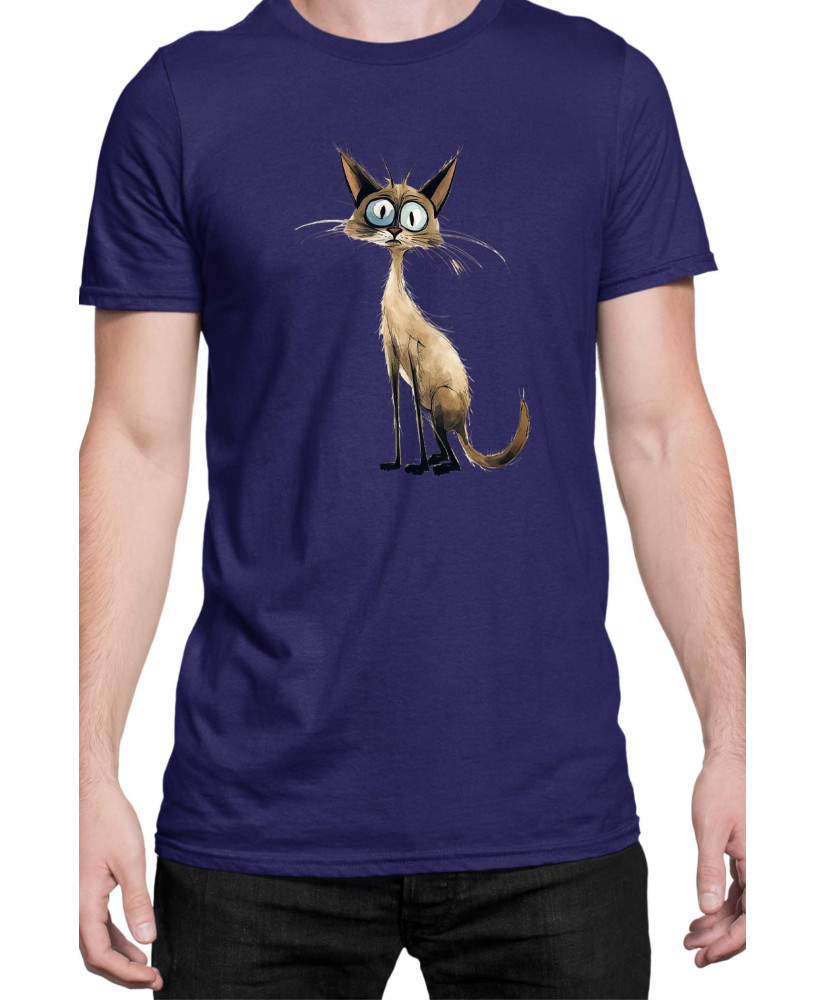 Мъжка Тениска Funny Cats Breeds Balinese 1