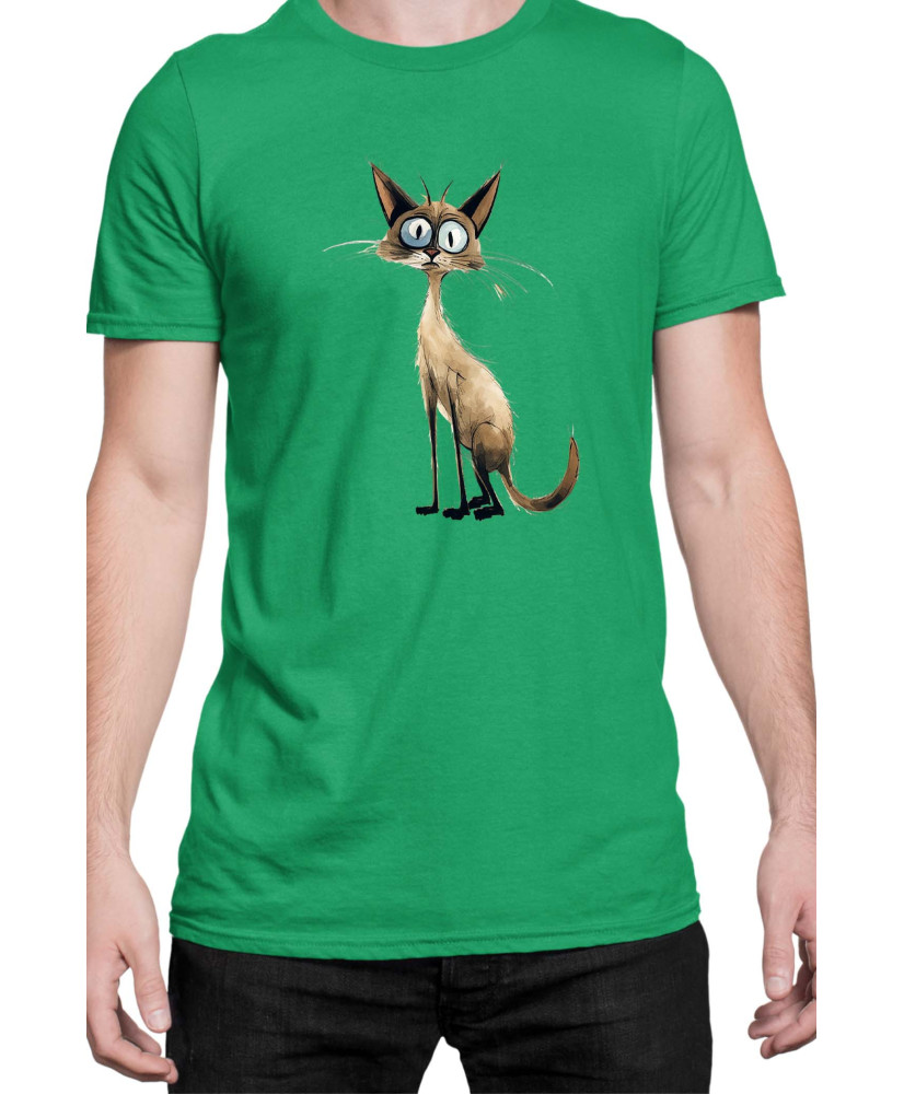 Мъжка Тениска Funny Cats Breeds Balinese 1