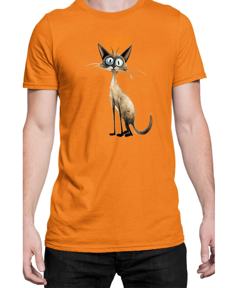 Мъжка Тениска Funny Cats Breeds Balinese 1