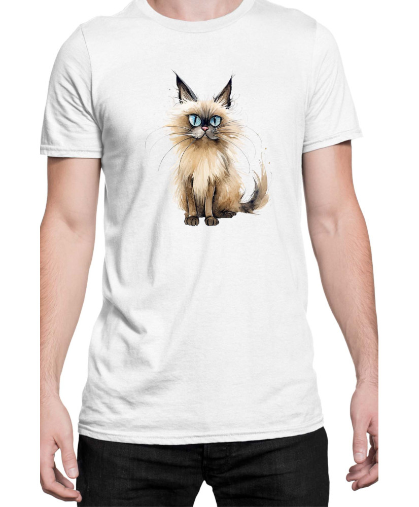 Мъжка Тениска Funny Cats Breeds Balinese 2