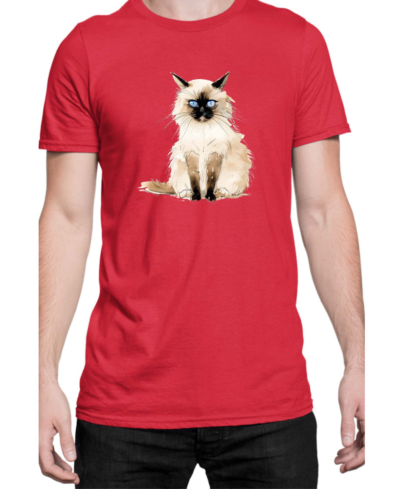 Мъжка Тениска Funny Cats Breeds Birman 1