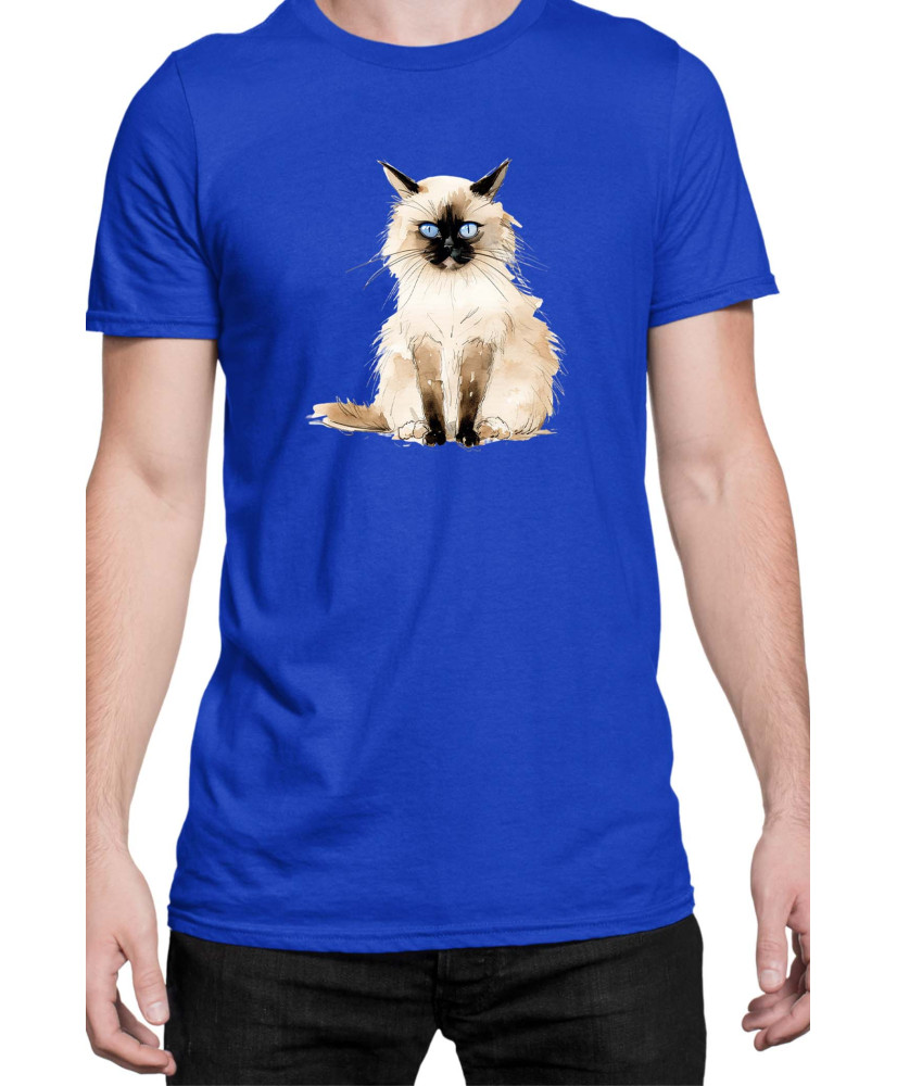 Мъжка Тениска Funny Cats Breeds Birman 1