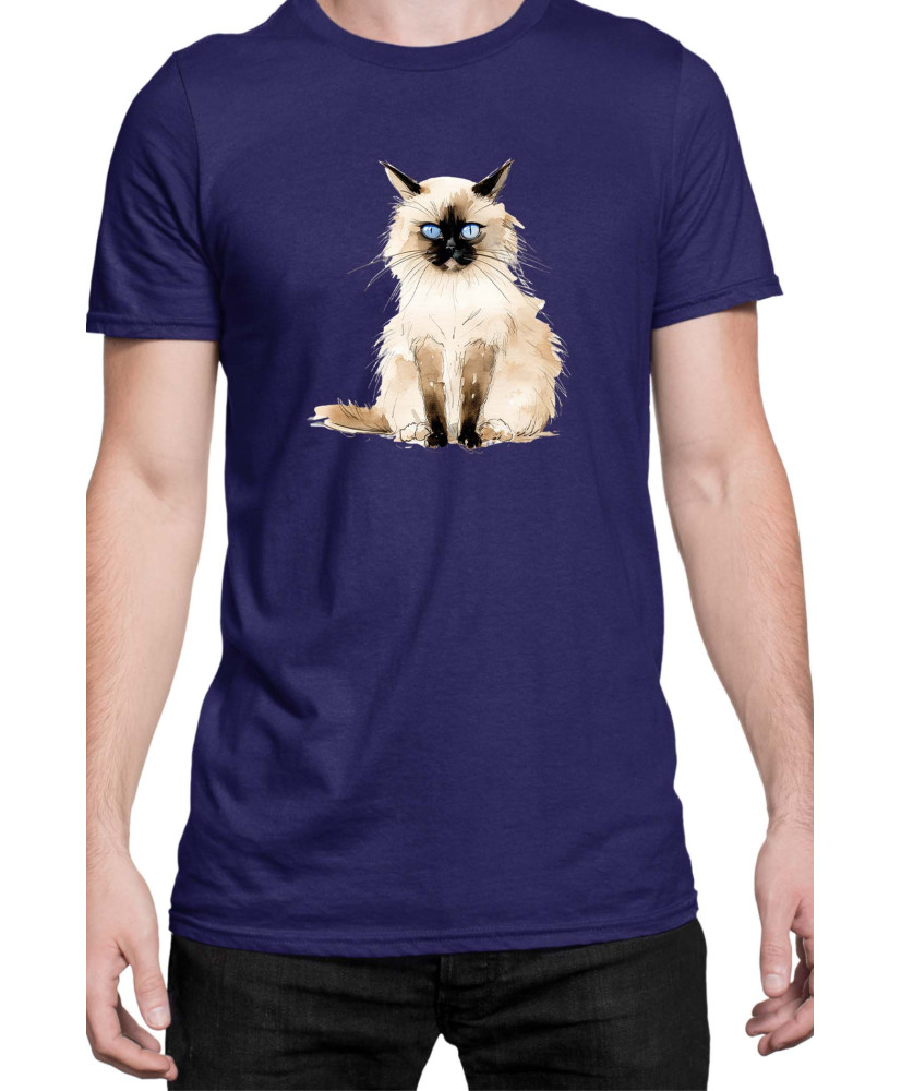 Мъжка Тениска Funny Cats Breeds Birman 1