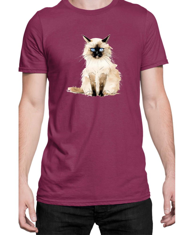 Мъжка Тениска Funny Cats Breeds Birman 1