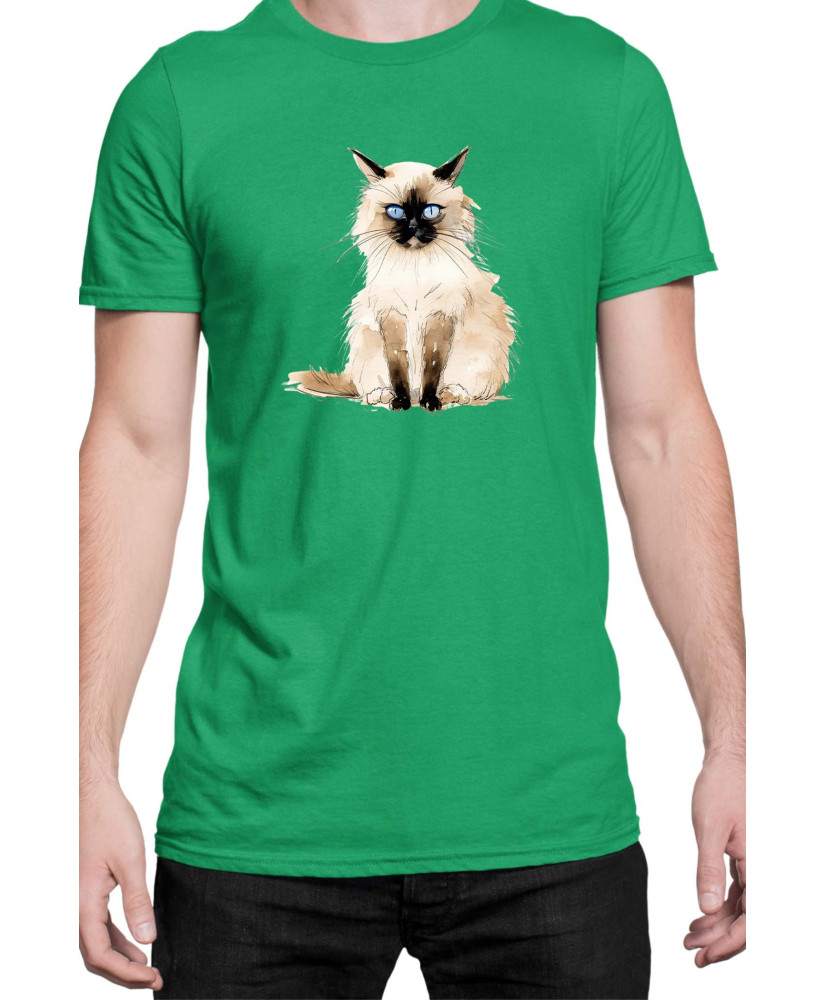 Мъжка Тениска Funny Cats Breeds Birman 1