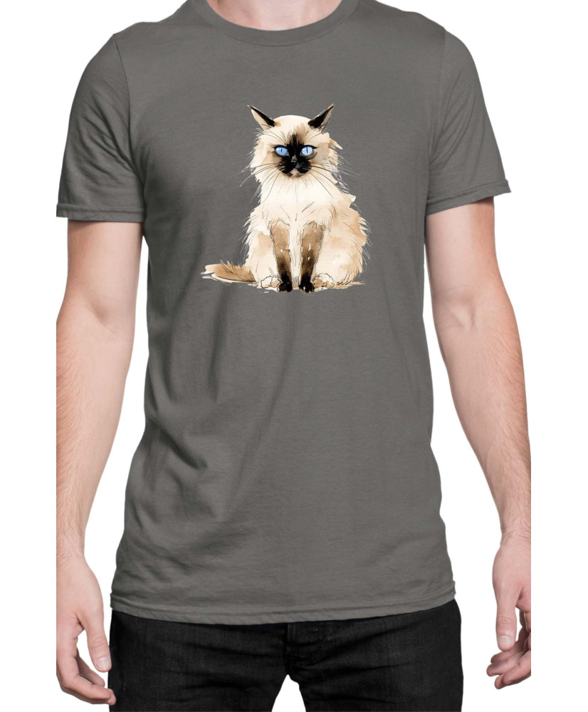 Мъжка Тениска Funny Cats Breeds Birman 1
