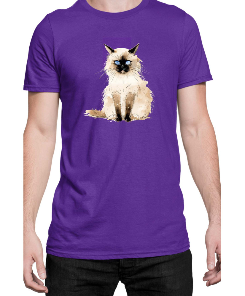 Мъжка Тениска Funny Cats Breeds Birman 1