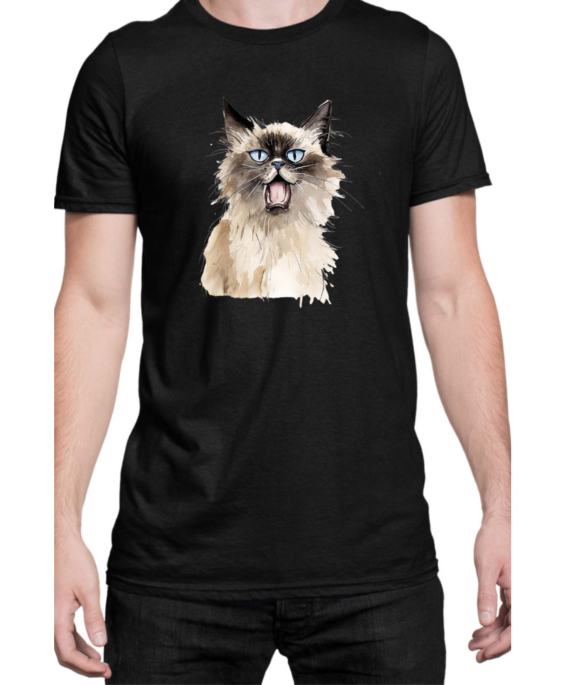 Мъжка Тениска Funny Cats Breeds Birman 2