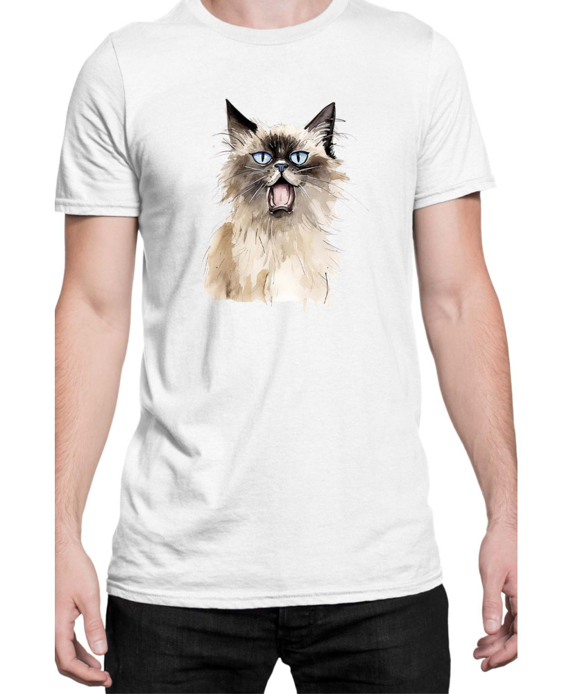 Мъжка Тениска Funny Cats Breeds Birman 2