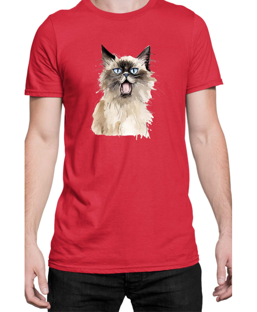 Мъжка Тениска Funny Cats Breeds Birman 2