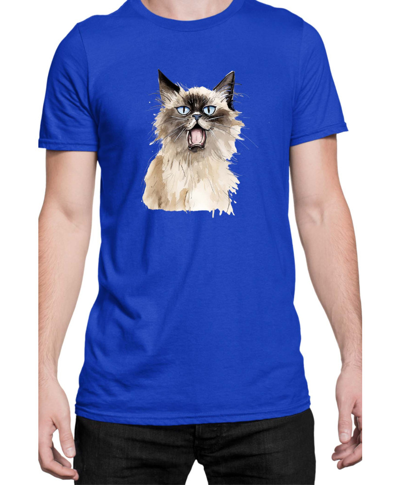 Мъжка Тениска Funny Cats Breeds Birman 2