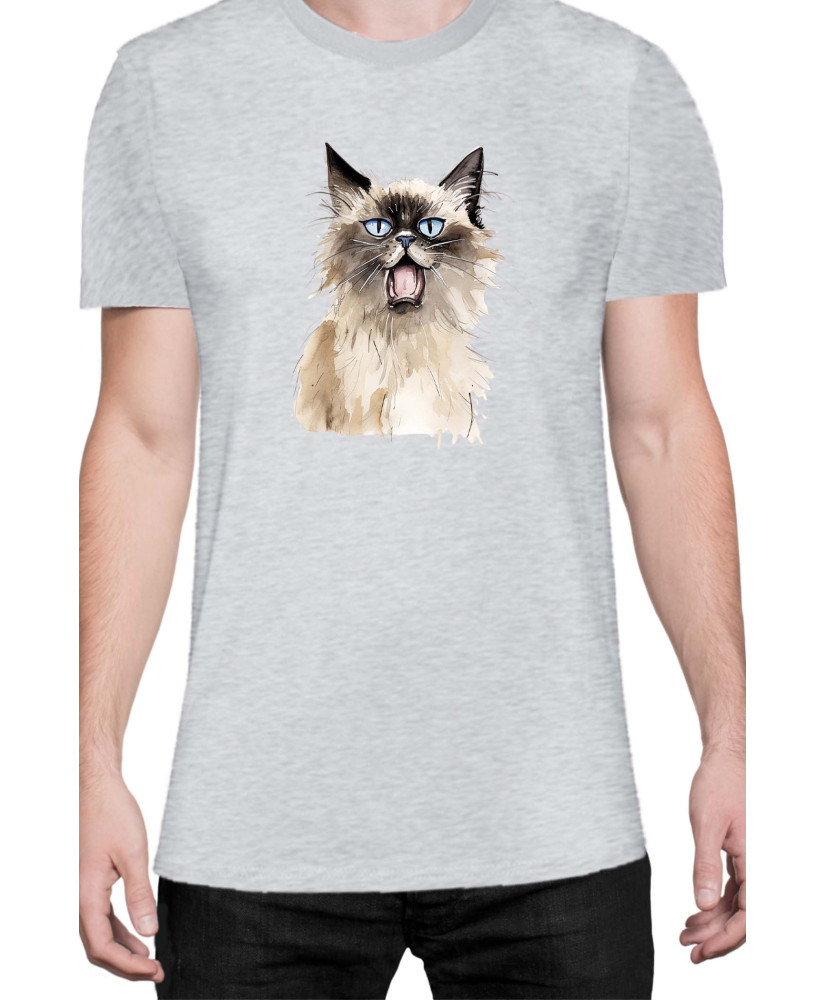 Мъжка Тениска Funny Cats Breeds Birman 2