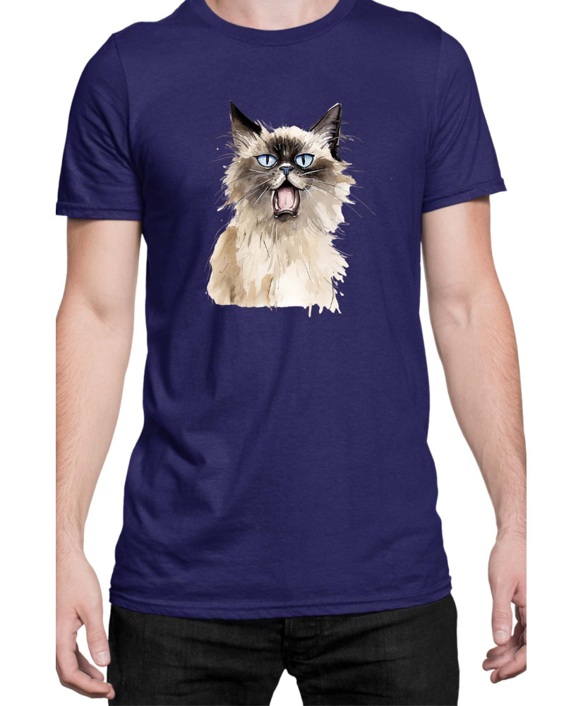 Мъжка Тениска Funny Cats Breeds Birman 2