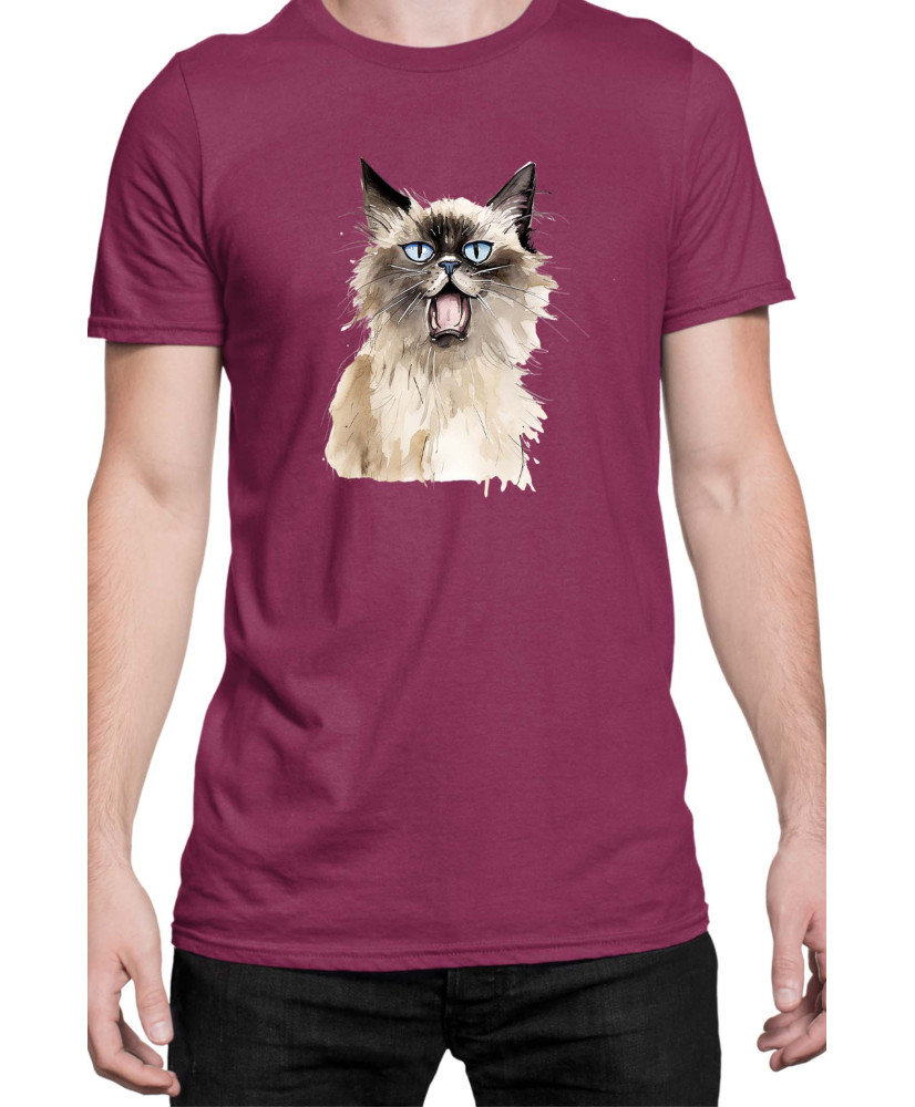 Мъжка Тениска Funny Cats Breeds Birman 2