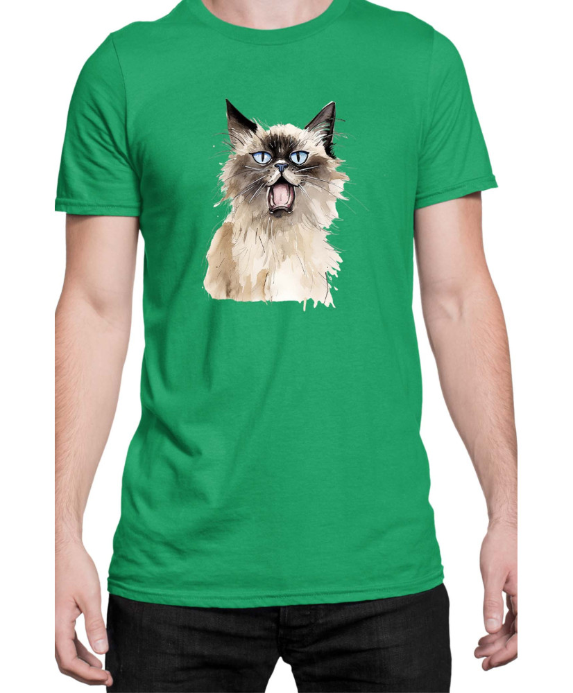 Мъжка Тениска Funny Cats Breeds Birman 2