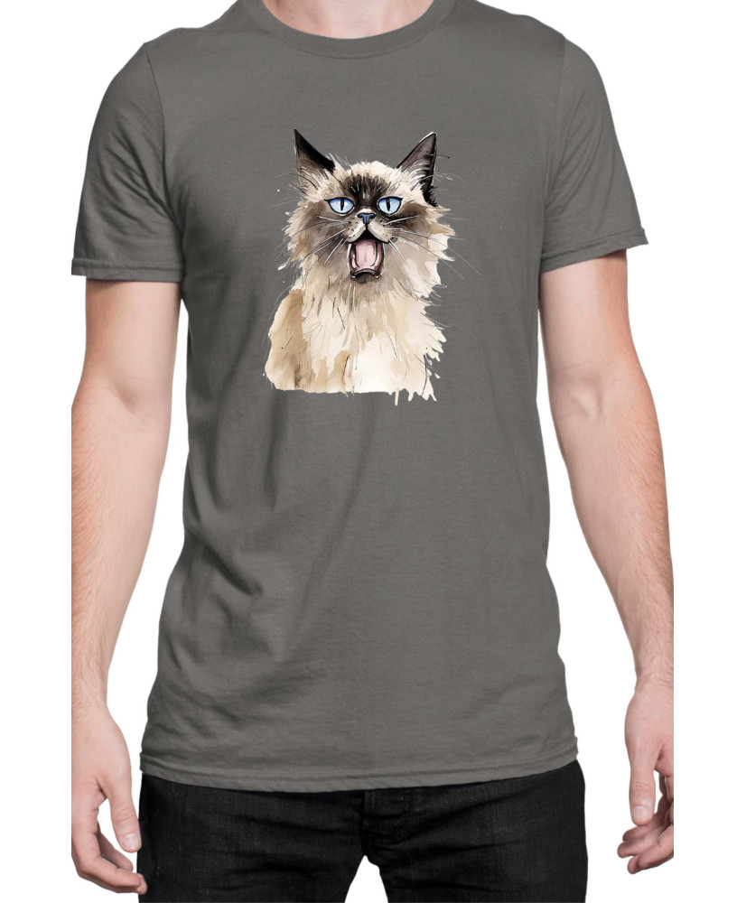 Мъжка Тениска Funny Cats Breeds Birman 2